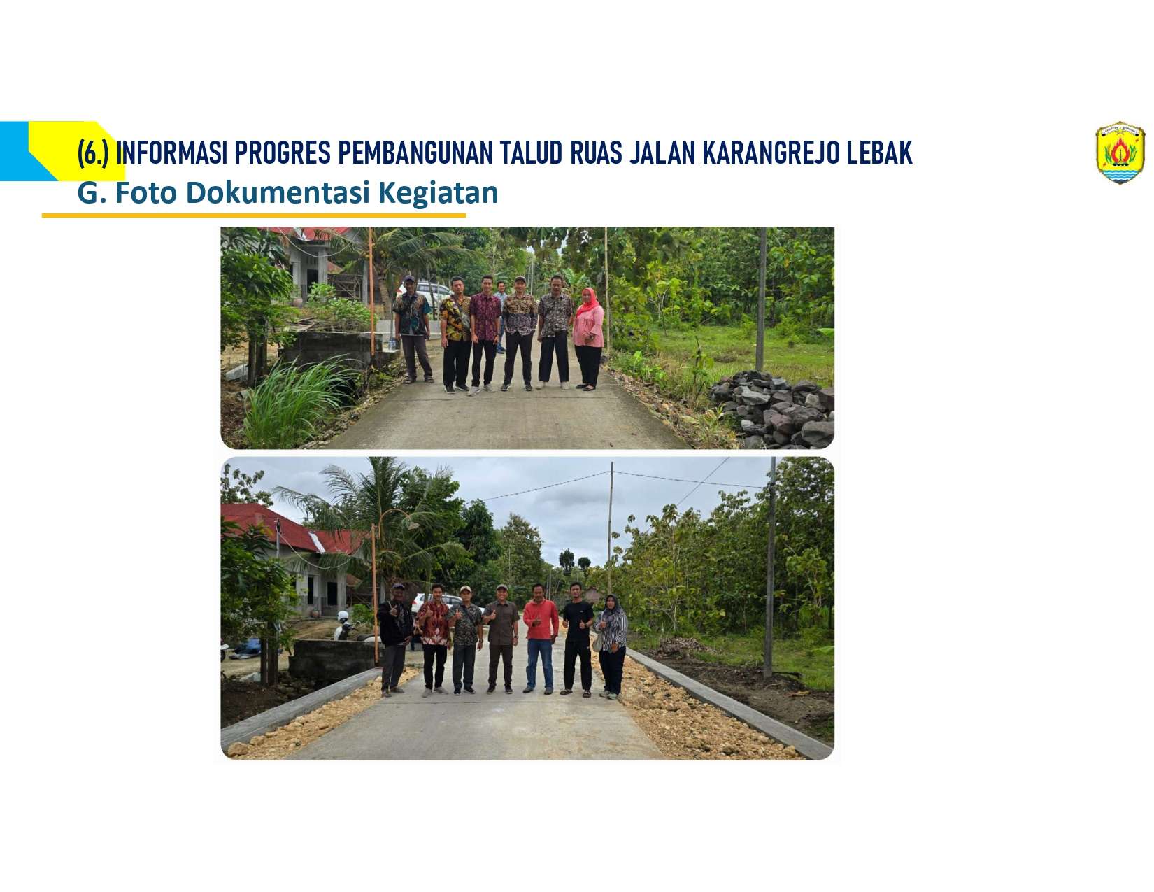 TALUD RUAS JALAN KARANGREJO LEBAK